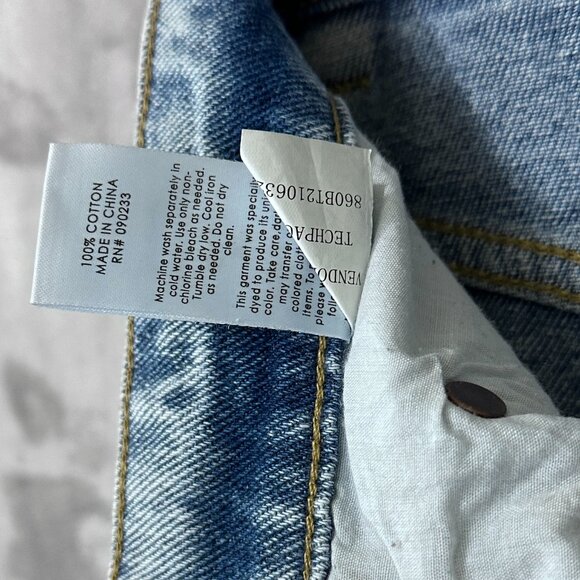 PacSun Button Fly Baggy Jean Light Wash Sz 28 Distressed - Picture 5 of 12